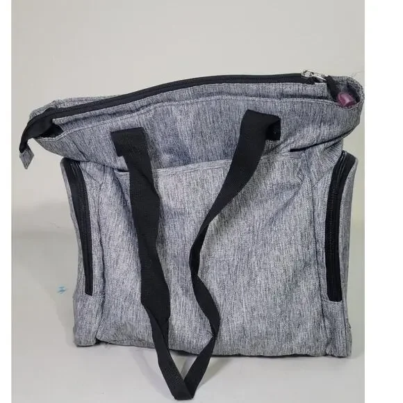 Eddie Bauer First Adventure Diaper Bag Gray Tote Bag 15X15X8 Waterproof Bag - Picture 3 of 8